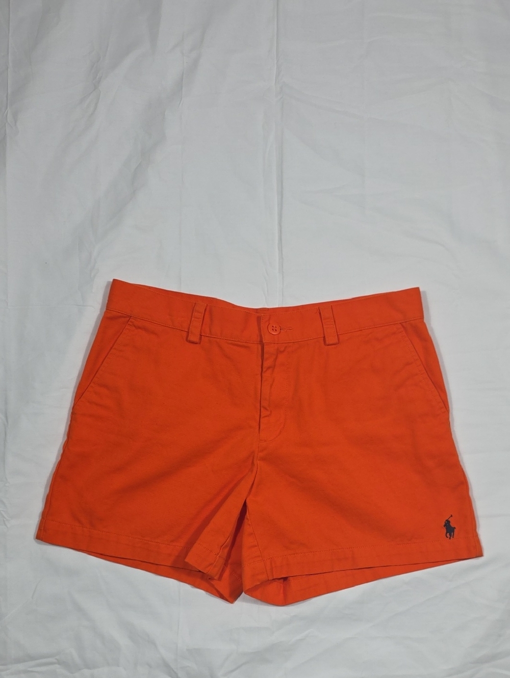 2 for $35 Ralph Lauren Sport Orange Women's Shorts with Navy Polo Logo